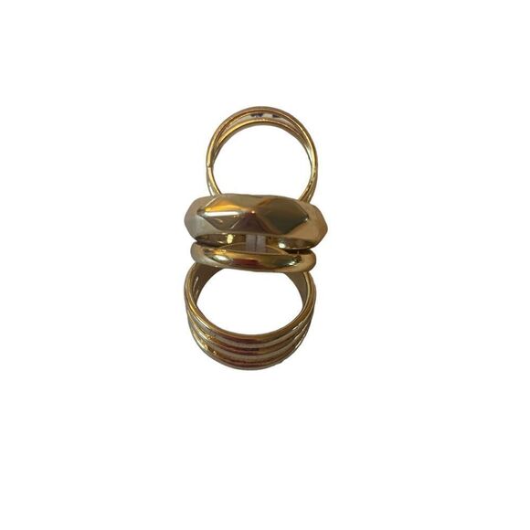 Lucky Brand 5 Gold Toned Ring Set in Ladies Sz. 7 - Picture 5 of 5